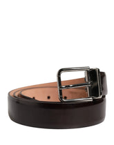 Dolce & Gabbana Men Black Calfskin Leather Metal Buckle Belt - 95 cm / 38 Inches