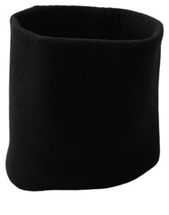 Dolce & Gabbana Men Black Cashmere Knitted Neck Warmer Scarf