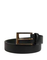 Dolce & Gabbana Men Black Classic Leather Metal Buckle Belt - 80 cm / 32 Inches