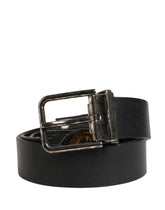 Dolce & Gabbana Men Black Classic Leather Metal Buckle Belt - 90 cm / 36 Inches