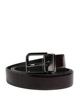 Dolce & Gabbana Men Black Classic Leather Metal Buckle Belt - 90 cm / 36 Inches