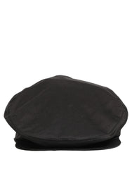 Dolce & Gabbana Men Black Cotton Stretch Newsboy Cloth Capello Hat - 60 cm|XL