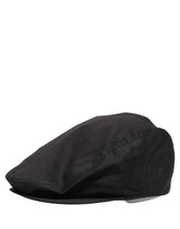 Dolce & Gabbana Men Black Cotton Stretch Newsboy Cloth Capello Hat - 60 cm|XL