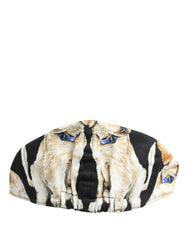 Dolce & Gabbana Men Black Dog Cotton Newsboy Cloth Capello Hat - 59 cm|L - Flat Caps