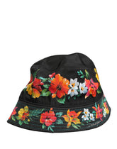 Dolce & Gabbana Men Black Floral Print Nylon Fisherman Cap Hat - 59 cm|L - Bucket Hats