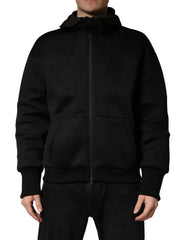 Dolce & Gabbana Men Black Hooded Full Zip Bomber Jacket - IT48 | M - Bomber Jackets