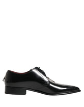 Dolce & Gabbana Men Black Lace-Up Leather Zip Dress Derby Shoes