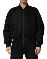 Dolce & Gabbana Men Black Nylon Full Zip Bomber Jacket - IT48 | M - Bomber Jackets