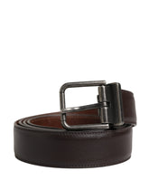 Dolce & Gabbana Men Brown Classic Leather Metal Buckle Belt - 110 cm / 44 Inches