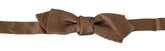 Dolce & Gabbana Men Brown Gold Adjustable Neck Papillon Bow Tie - Neckties
