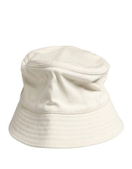 Dolce & Gabbana Men White Cotton Bucket Fisherman Capello Hat - 59 cm|L - Bucket Hats
