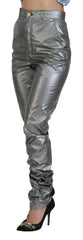 Dolce & Gabbana Metallic Silver High Waist Skinny Pants - IT40|S - Trousers