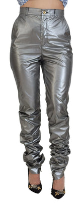 Dolce & Gabbana Metallic Silver High Waist Skinny Pants - IT40|S - Trousers