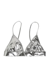 Dolce & Gabbana Stříbrná metalická tílková halenka s crop střihem - IT40|S