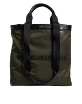 Dolce & Gabbana Military Green Nylon Shoulder Strap Tote Bag - Tote Bags