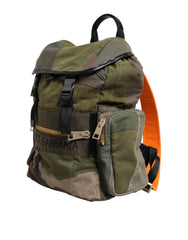 Dolce & Gabbana Military Green Patchwork Rucksack Backpack Bag - Backpacks