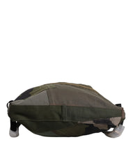 Dolce & Gabbana Military Green Patchwork Rucksack Backpack Bag - Backpacks