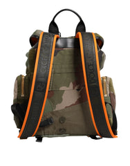 Dolce & Gabbana Military Green Patchwork Rucksack Backpack Bag - Backpacks