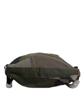 Dolce & Gabbana Military Green Patchwork Rucksack Backpack Bag