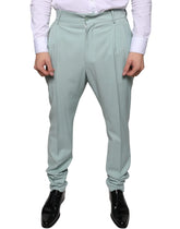Dolce & Gabbana Mint Green Cotton Dress Pants - IT48 | M - Trousers