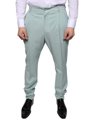 Dolce & Gabbana Mint Green Cotton Dress Pants - IT48 | M - Trousers