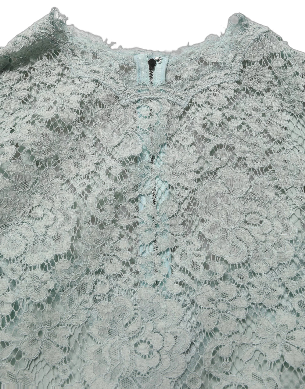 Dolce & Gabbana Mint Green Lace Sleeveless Knee Length Dress - IT42|M