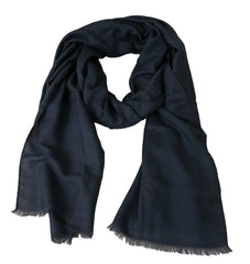 Dolce & Gabbana Modal Navy Blue Neck Wrap Men Shawl Scarf