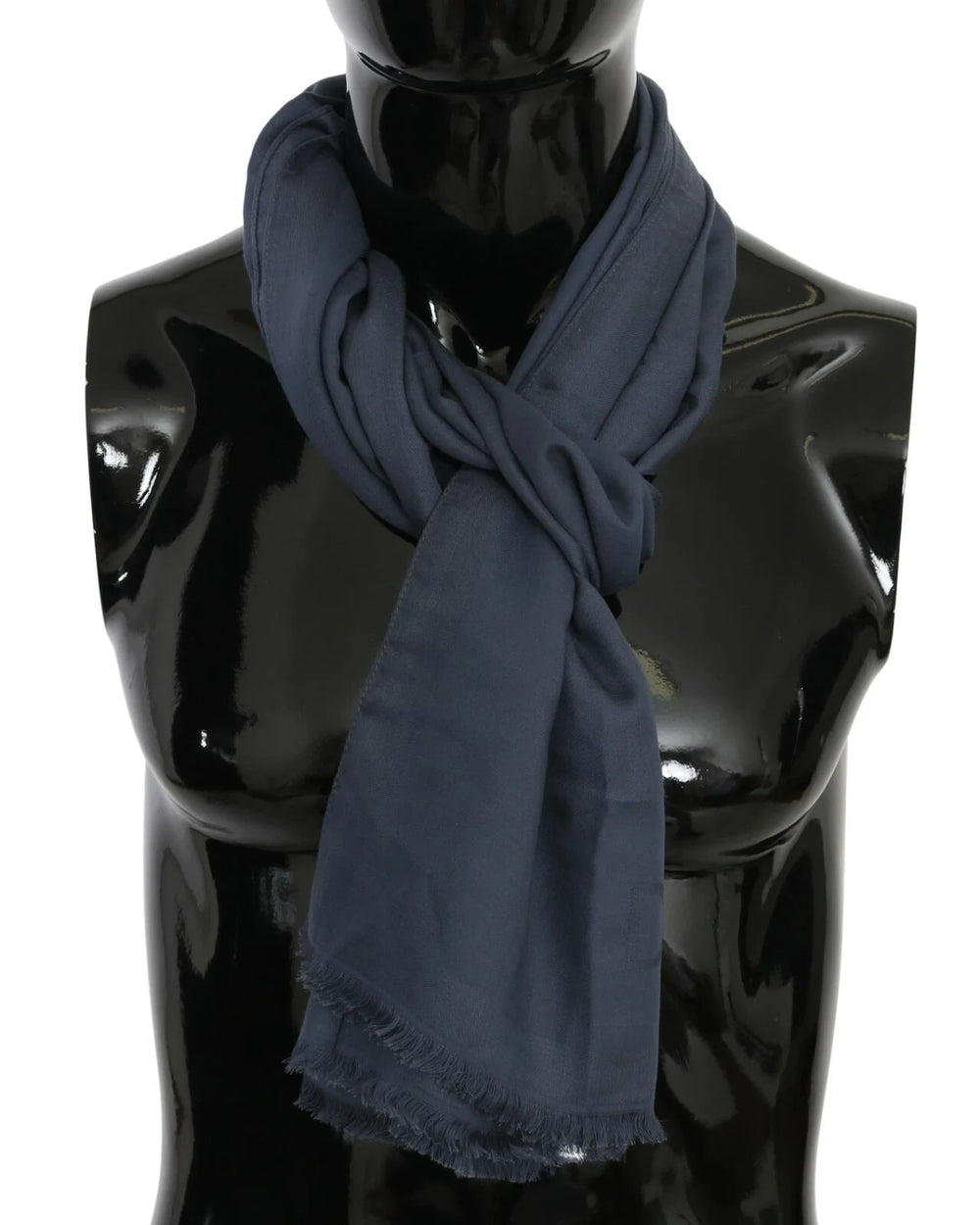Dolce & Gabbana Modal Navy Blue Neck Wrap Men Shawl Scarf