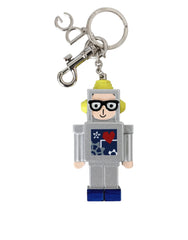 Dolce & Gabbana Multicolor Astronaut Space Metal Logo Keyring Keychain - Keychains