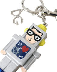 Dolce & Gabbana Multicolor Astronaut Space Metal Logo Keyring Keychain - Keychains