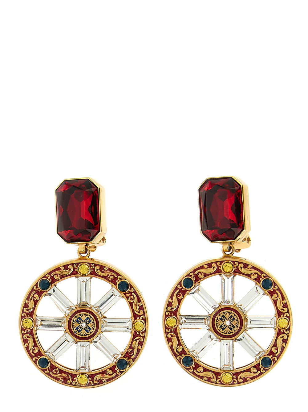 Dolce & Gabbana Multicolor Brass Earrings - One Size