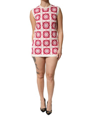 Dolce & Gabbana Multicolor Brick Stitched Crochet Mini Dress - IT38 | XS