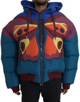 Dolce & Gabbana Multicolor Butterfly Hooded Puffer Jacket - IT52 | XL - Puffer Jackets