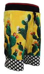 Dolce & Gabbana Multicolor Cactus Print Cotton Sweat Shorts - IT44 | XS - Jogger Shorts