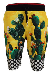Dolce & Gabbana Multicolor Cactus Print Cotton Sweat Shorts - IT44 | XS - Jogger Shorts