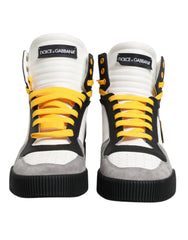 Dolce & Gabbana Multicolor Calf High Top Sneakers Shoes