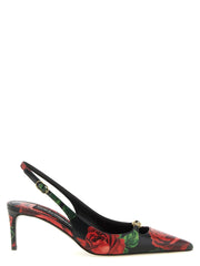 Dolce & Gabbana Multicolor Calfskin Mid Heel Pumps