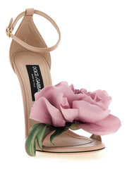 Dolce & Gabbana Multicolor Calfskin Stiletto Heel Sandals