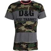 Dolce & Gabbana Multicolor Camouflage Cotton Crew Neck Men T-shirt - IT50 | L - T-Shirts