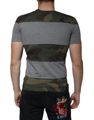 Dolce & Gabbana Multicolor Camouflage Cotton Crew Neck T-shirt - IT44 | XS - T-Shirts
