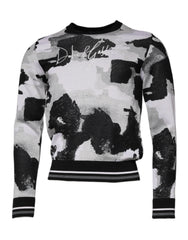 Dolce & Gabbana Multicolor Camouflage Crew Neck Men Pullover Sweater - IT46 | S - Sweaters