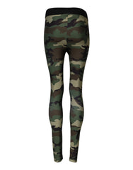 Dolce & Gabbana Multicolor Camouflage DG Waist Leggings Pants - IT38 | XS - Leggings