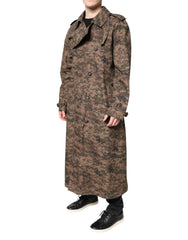 Dolce & Gabbana Multicolor Camouflage Double Breasted Coat Jacket - IT54 | XL - Trench Coats