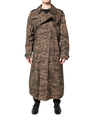 Dolce & Gabbana Multicolor Camouflage Double Breasted Coat Jacket - IT54 | XL - Trench Coats