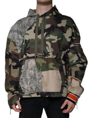 Dolce & Gabbana Multicolor Camouflage Hooded Sweatshirt Sweater - IT54 | XL - Hoodies