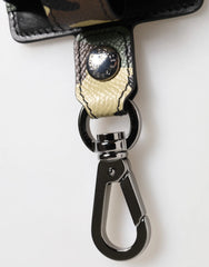 Dolce & Gabbana Multicolor Camouflage Leather Metal Accessory Airpods Case - Headphone Carrying Cases