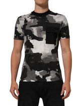 Dolce & Gabbana Multicolor Camouflage Men Short Sleeves T-shirt - T-Shirts