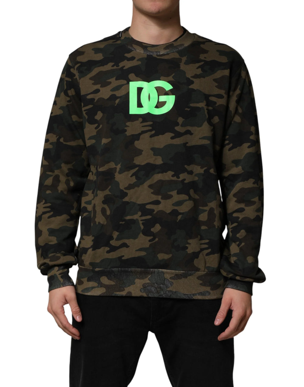 Dolce & Gabbana Multicolor Camouflage Men Sweatshirt Sweater