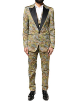 Dolce & Gabbana Multicolor Camouflage SICILIA 3 Piece Suit - IT48 | M - Pant Suits