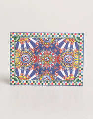 Dolce & Gabbana Multicolor Carretto Siciliano Envelope Post Card Holder